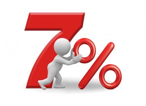  7 %   